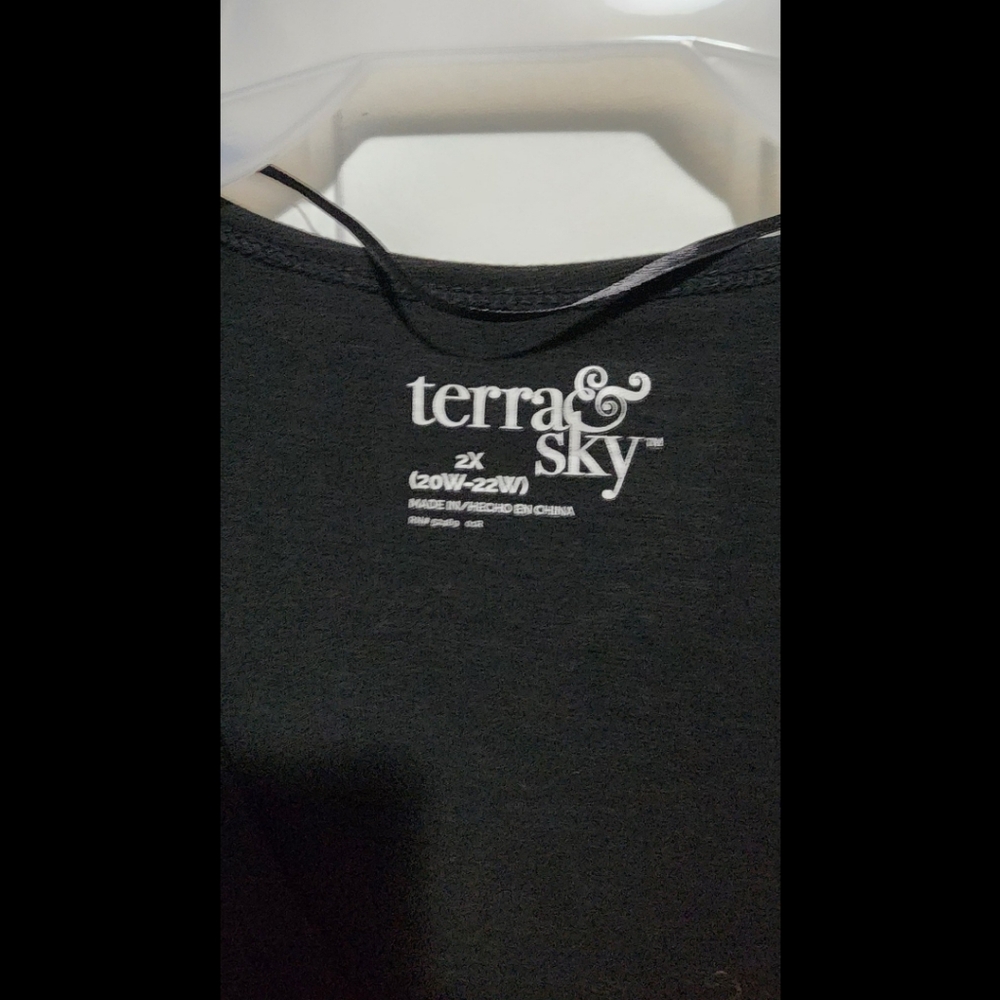 Womens tops shirts lot of 3 NEW Terra and Sky black teal 2X 20W 22W - Picture 5 of 9